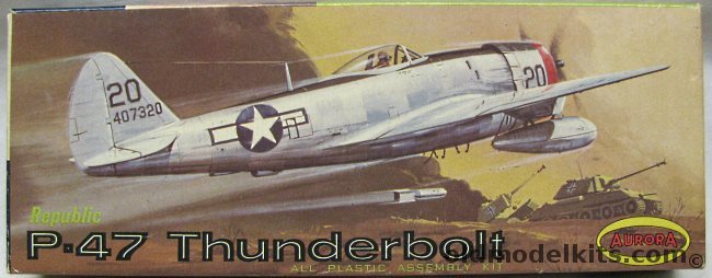 Aurora 1/53 Republic P-47D Thunderbolt, 81-79 plastic model kit